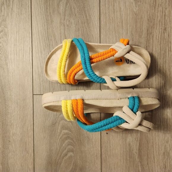 Zara Colorful Braided Sandals - Picture 4 of 5